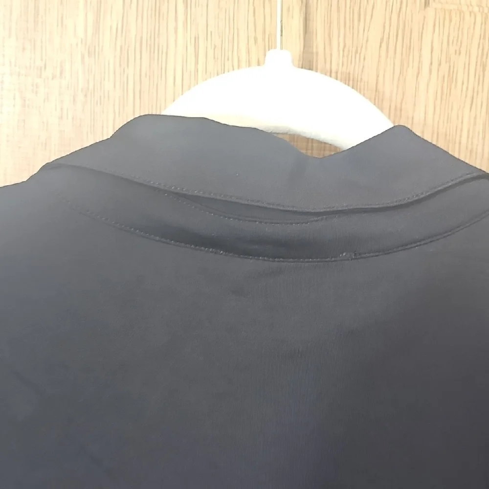 Black Draped Long Sleeve Dress - Picture 7 of 8